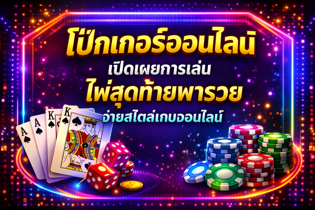 โป๊กเกอร์ออนไลน์ เปิดเผยการเล่น ไพ่สุดท้ายพารวย ง่ายสไตล์เกมออนไลน์